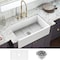 Ruvati 33"x20" Farmhouse Apron-Front Kitchen Sink Sgl Bowl, Wht RVL2300WH - alternate 1